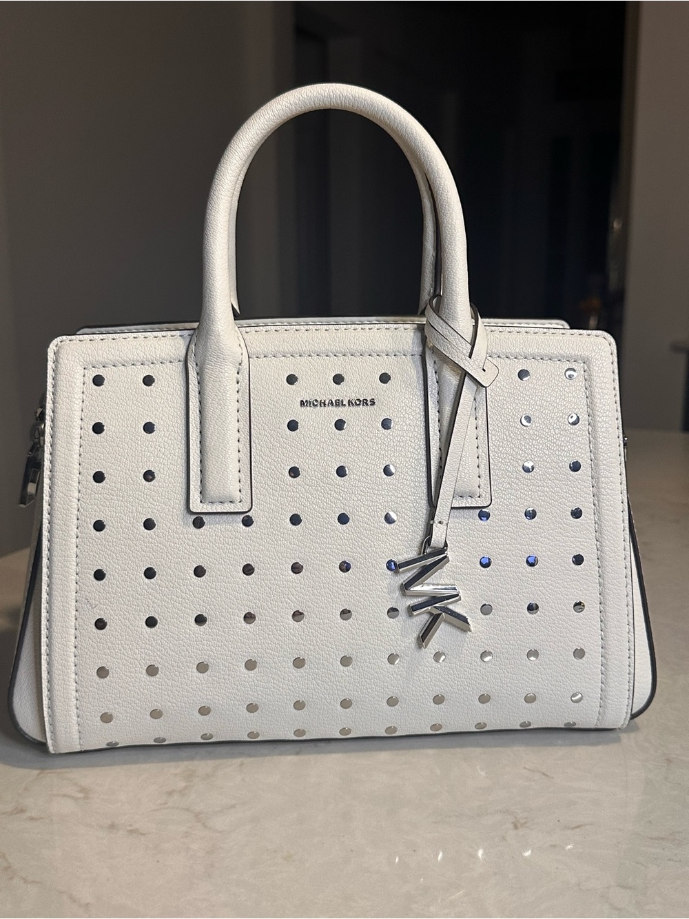 Michael Kors Laila Satchel Optic White NEW!